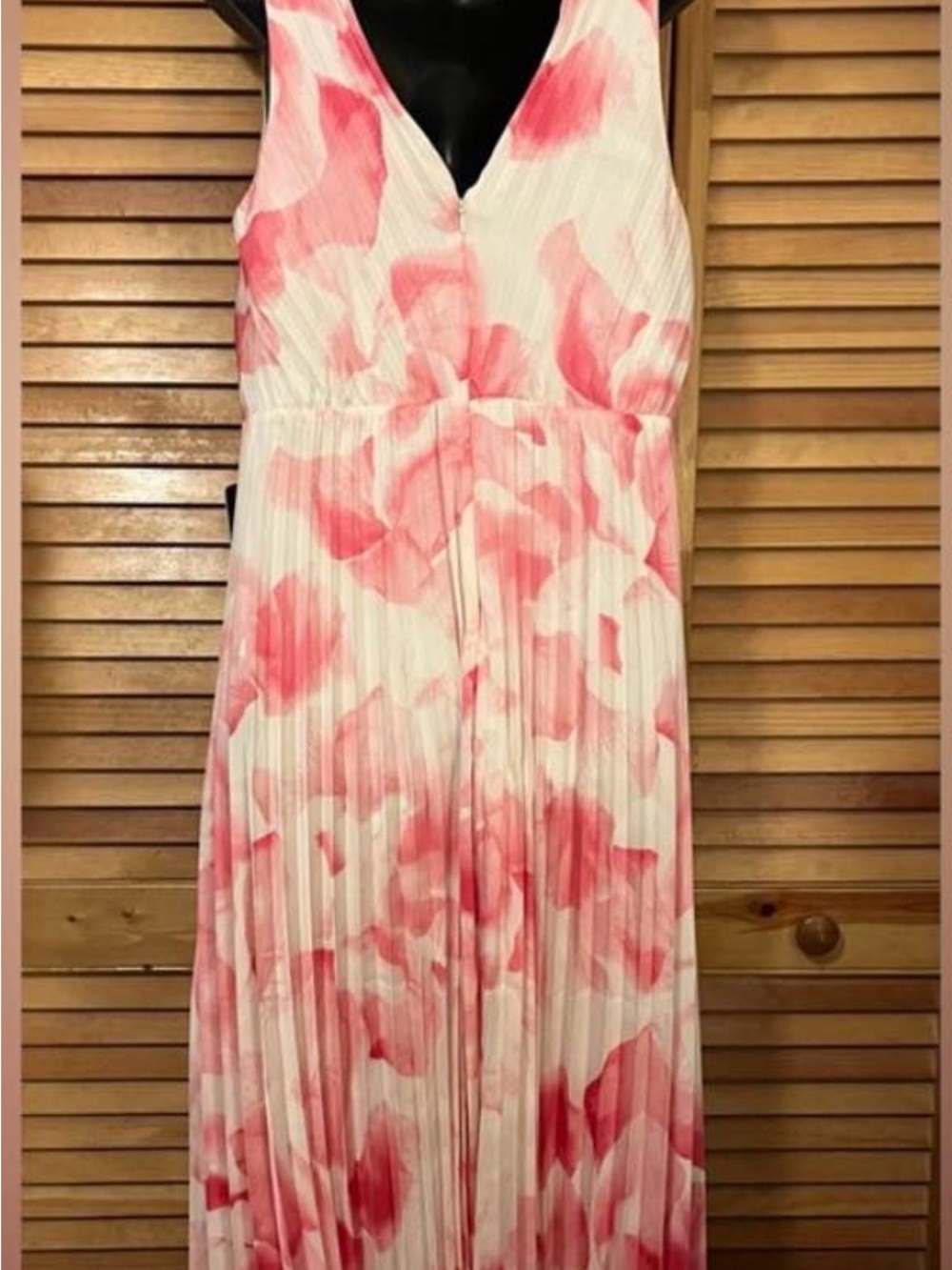 NWT EXPRESS Sleeveless Pink Watercolor Print Maxi Dress